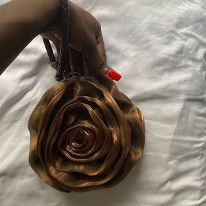 Vintage Brown Rose Evening purse